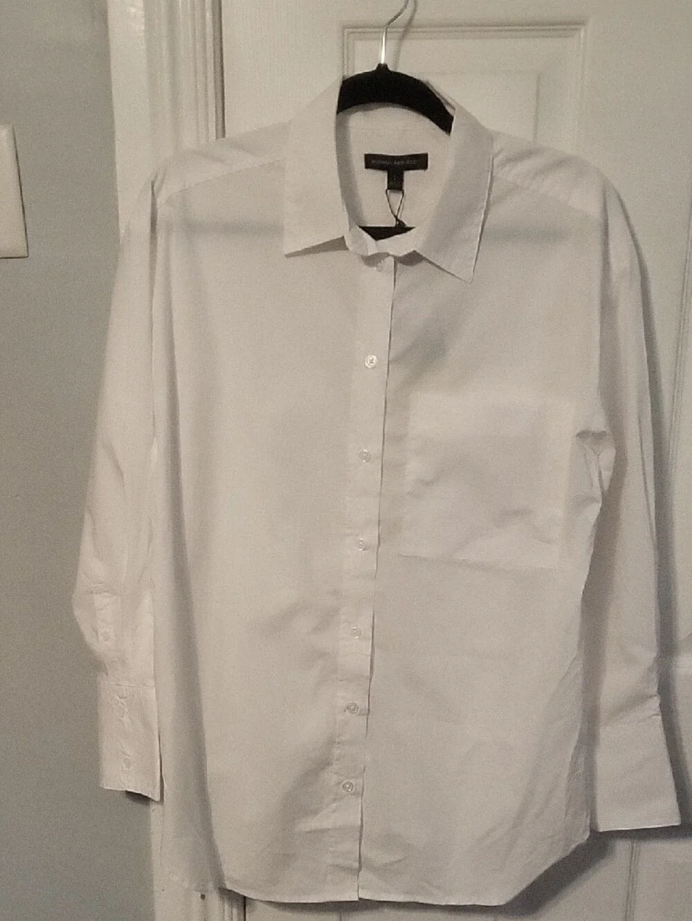 NWT Banana Republic White Oversized Long-Sleeve Button Down Dress Shirt Small